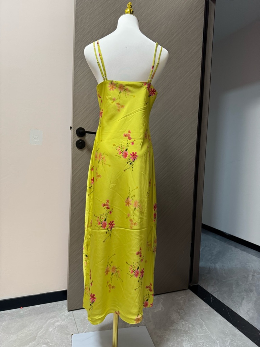 All Saints Yellow Floral Slip Maxi Dress - Picture 2 of 10